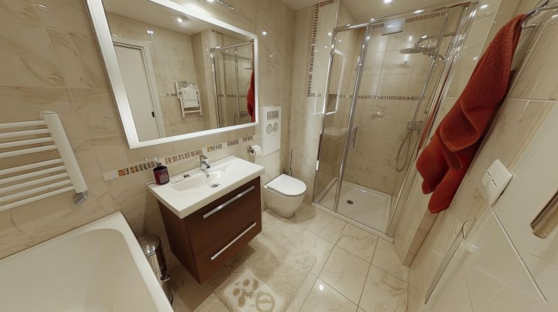 Wide View of a Modern Bathroom